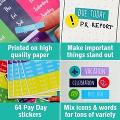 Practical Planner Stickers – Value Pack 48 Sheets, 6 Months of Aesthetic Agen…