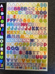 Vintage LETTERS Sticker Sheet Lot PARTIALS – Scrapbook Planner Craft Stickers