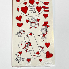 Vtg American Greetings Heart Balloons Space Ship Airplane Valentines Stickers