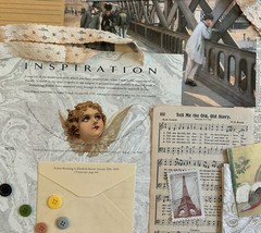 80 Piece Vintage Junk Journal Ephemera Kit Romantic Victorian & Nature Themed