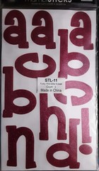 MAMBI Pink Glitter Lowercase Alphabet Stickers