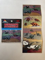Dinosaur Stickers Chrome 4 Mini Sheets New In Package Made In USA