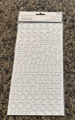 Thickers SUNNY Glitter Foam Letter Stickers White Glitter