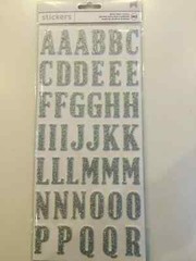 Lot of 5 AMERICAN CRAFTS ALPHA Glitter FOAM STICKER BUNDLE -New 614372
