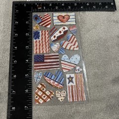 Patriotic 4th Of July Stickers & Wood Words Foil Letters Washi Cardstock Glitter