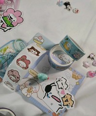 Sanrio Hello Kitty Stationery Memo Pad Washi Tape Stickers Enamel Pin and Charms