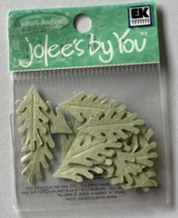 LIGHT GREEN FERN LEAF Die-cut Embellishment(20pc)Jolee’s•Flower•Garden•Stem•Bush
