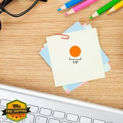 ChromaLabel 1/2″ Round Orange Stickers 1000ct