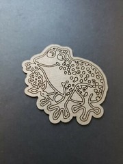 Chipboard Scrapbooking laser scored and cut die cut embellishment Frog #7