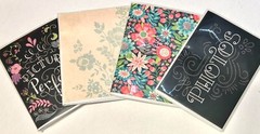 Lot of 12 4×6 Floral Chalk Photo Albums 4 Designs w/1 Up Stand Scrapbooking