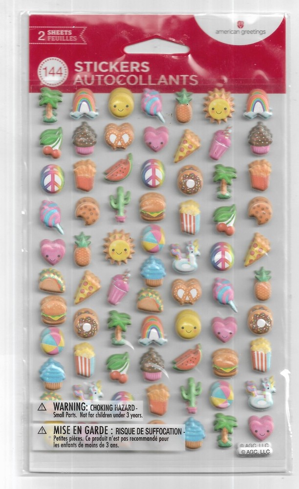 144 AMERICAN GREETINGS FOOD STICKERS