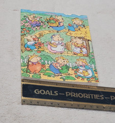 Vintage Gibson Greetings GGI Pig Farmers Hog Family 1 Sticker Sheet Tina RARE