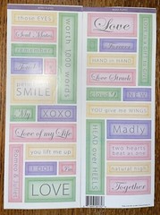 Miss Elizabeths Soul Mate Smile Love Remember Card Making Scrapbook Stickers