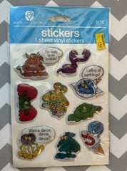 Vintage American Greetings Puffy Monsters Googly Eyes Stickers 1982 SEALED Rare