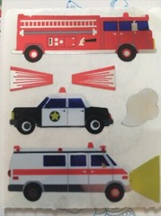 Sandylion Vehicles TRANSPORTATION POLICE Ambulance Fire truck Stickers