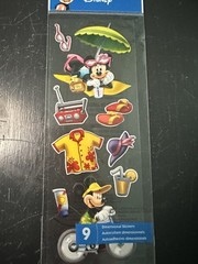 EK Success Disney Vacation 2 Scrapbooking Sticker Minnie Mouse Mickey Umbrella