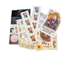 Vintage Sticker Lot PSX Heart Flowers Sticker Mix Brands Lot