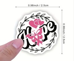 100 Breast Cancer ASSORTED 1″ ENVELOPE STICKERS LABELS SEALS Cancer Awareness