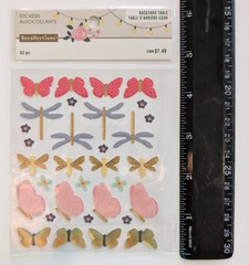Butterflies & Dragonflies Backyard Table Scrapbooking Stickers By Recollections
