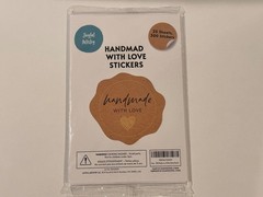 Handmade With Love Stickers Craft Paper Style With Heart Rustic 300 Stickers