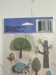 American Greetings Creative Touch Forest Trees Raccoon Owl Squirrel Scrapbooking