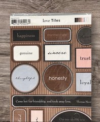 Chatterbox Love Tiles Scrapbooking Girl Self Adhesive NEW