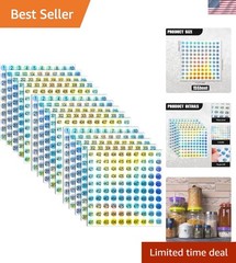 15 Sheets Mini Number Stickers 1-500 Round Labels Consecutive Numbering