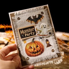 Halloween 2 Small Rub On Transfers Stickers Crafts for Paper Wood Fabric DIY