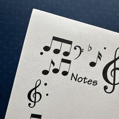 Vintage 80s 90s Hatley Cat Guitar Music Notes Note Stationary Paper Sheets