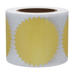 Hybsk 300Pcs Notary Seals 2 Inch Embossing Stickers Gold Metallic Certificate Se