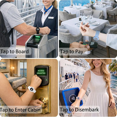 4 Pack Princess Cruise Medallion Holders for Kids and Adults, Silicone Wristband