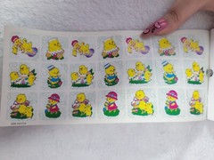 164 DM Value Pack Easter Colorful Vintage Egg Peep Stickers Booklet