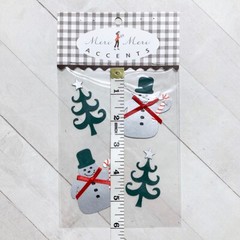 Meri Meri Snowman Christmas Tree Stickers Dimensional Embellishments Holiday
