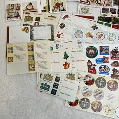 Vintage Christmas Stickers & Present Gift Tags * New* Scrapbook