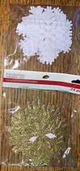 Recollections Snowflakes Snow Flakes Value Pack 24Pc CHRISTMAS Glitter Stickers