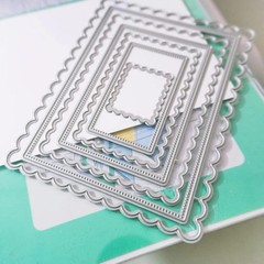 High-Quality Carbon Steel Rectangle Frame Die Cuts for DIY Scrapbooking Projects