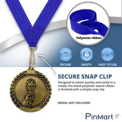 Neck Ribbon Award Holder Medals Blank Colored Achievement Ribbon Lanyard