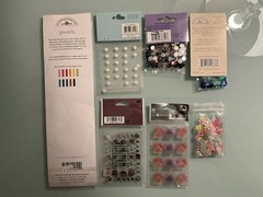 Flowers, Gems & Dots Crafting/Scrapbooking Bundle (Used & New, Various Brands)