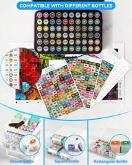Label Stickers for Diamond Painting 2 Set 489 Colors Stickers Kits Accessories