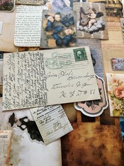 #776 – 100+ PCS VINTAGE FLORAL SCRAPBOOK JUNK JOURNAL KIT / LOT – REAL EPHEMERA