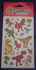 Vintage 2005 Sandylion Dinosaur Stickers Sealed Kromekote 2 Sheets Y2K Dead NOS