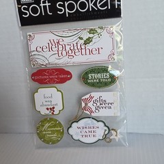 Me & My Big Ideas Soft Spoken & More CHRISTMAS Theme Stickers Lot- Lot Of 8