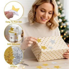 Gold Silver Glitter Foam Stickers Star Self Adhesive Kids Party Decorations