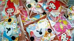 Kawaii Sticker flake 50 pcs GRAB BAG Sanrio, San-x, Kamio, Mind Wave,etc