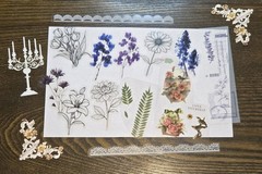 Junk Journal Kit Vintage Style Paper Stickers Tags Tickets Images Ephemera Craft