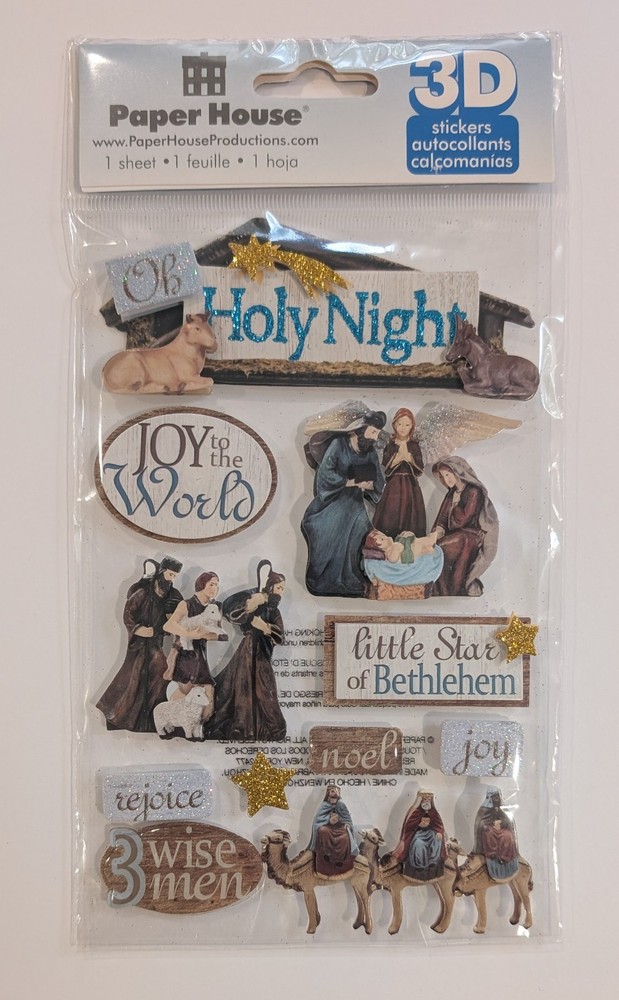 Oh Holy Night Christmas Manger Scrapbooking Stickers By Paper House