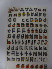Beary Patch MINI ALPHA HALLOWEEN STICKERS Double Sheet Dari Cook
