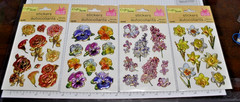 Crafter’s Square Floral Metallic Dimensional Stickers – Set of 4 – Beautiful