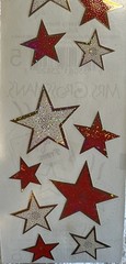 Mrs. Grossman’s Vintage Reflection Frosty Stars Stickers Partial Roll (READ)