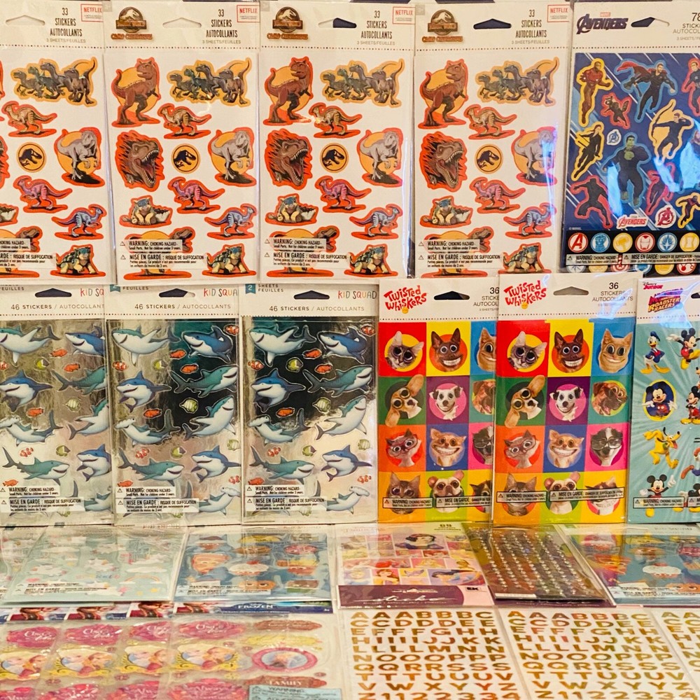 1099 Stickers Lot, Teens Girls Boys Teachers Rewards B day Prizes Kids Children!